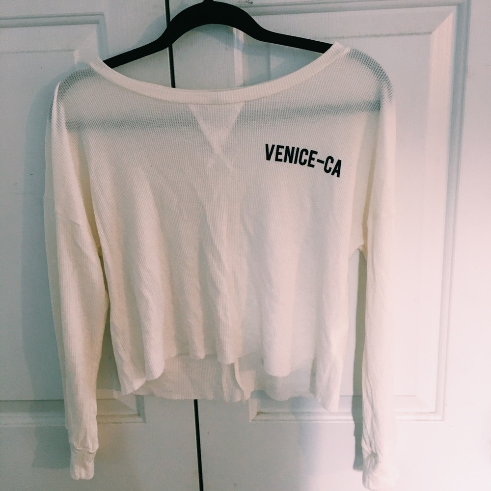 charlotte russe waffle knit crop top